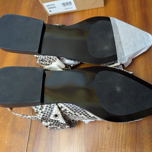 Steve Madden Women Sandals Flats Graya Snake Size 8 New - Picture 6 of 7